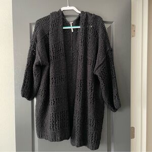 Free People Saturday Morning Black Cardigan